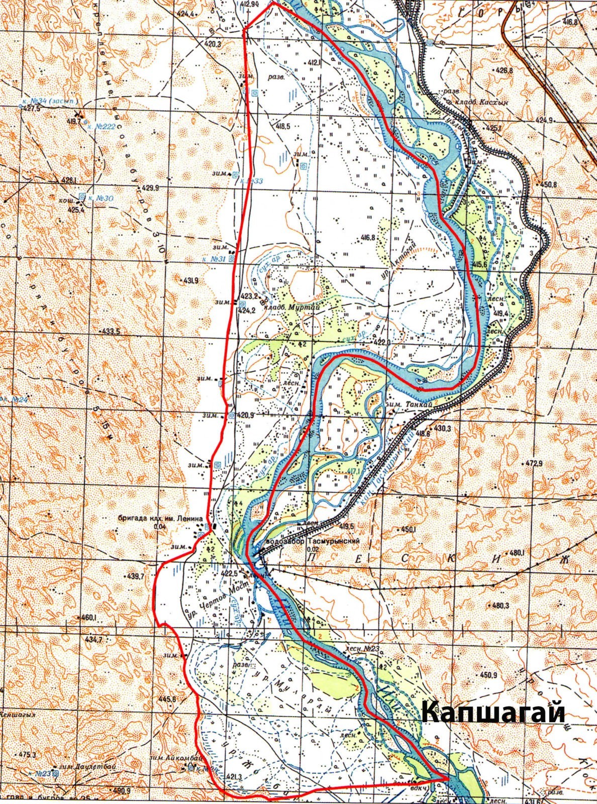 Карта Охотничьего хозяйства: "Тасмурын"