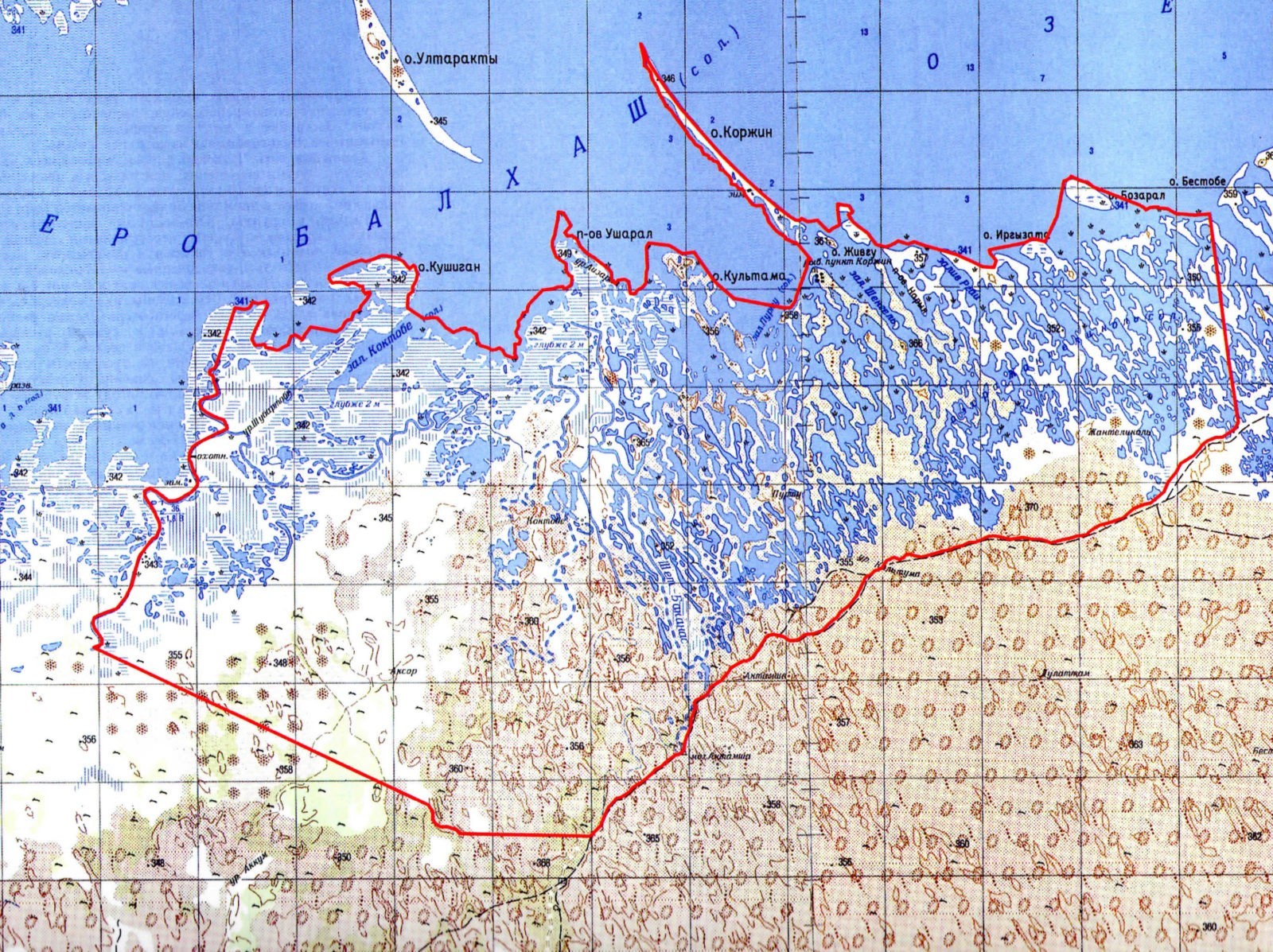 Карта Охотничьего хозяйства: "Балхашское"